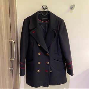 Zara botton wood blend coat